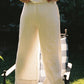 Linen Simple Pant - White