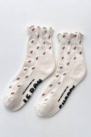 Petal Ruffled Hugger Crew Socks