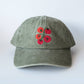Tomato Vine Embroidered Hat - Washed Green