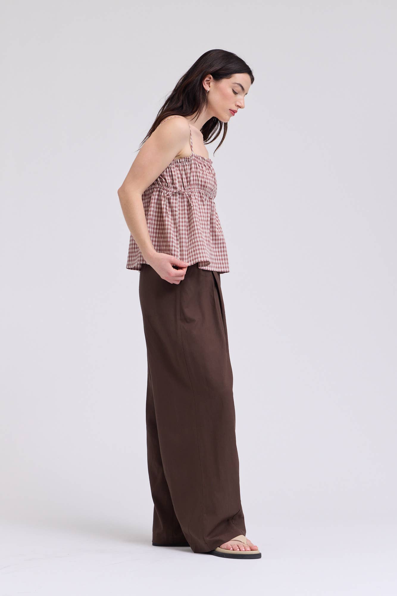 Crop Shirred Bust Tank Top