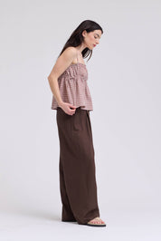 Crop Shirred Bust Tank Top