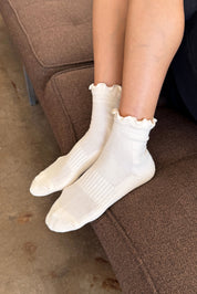 Ruffled Hugger Crew Socks
