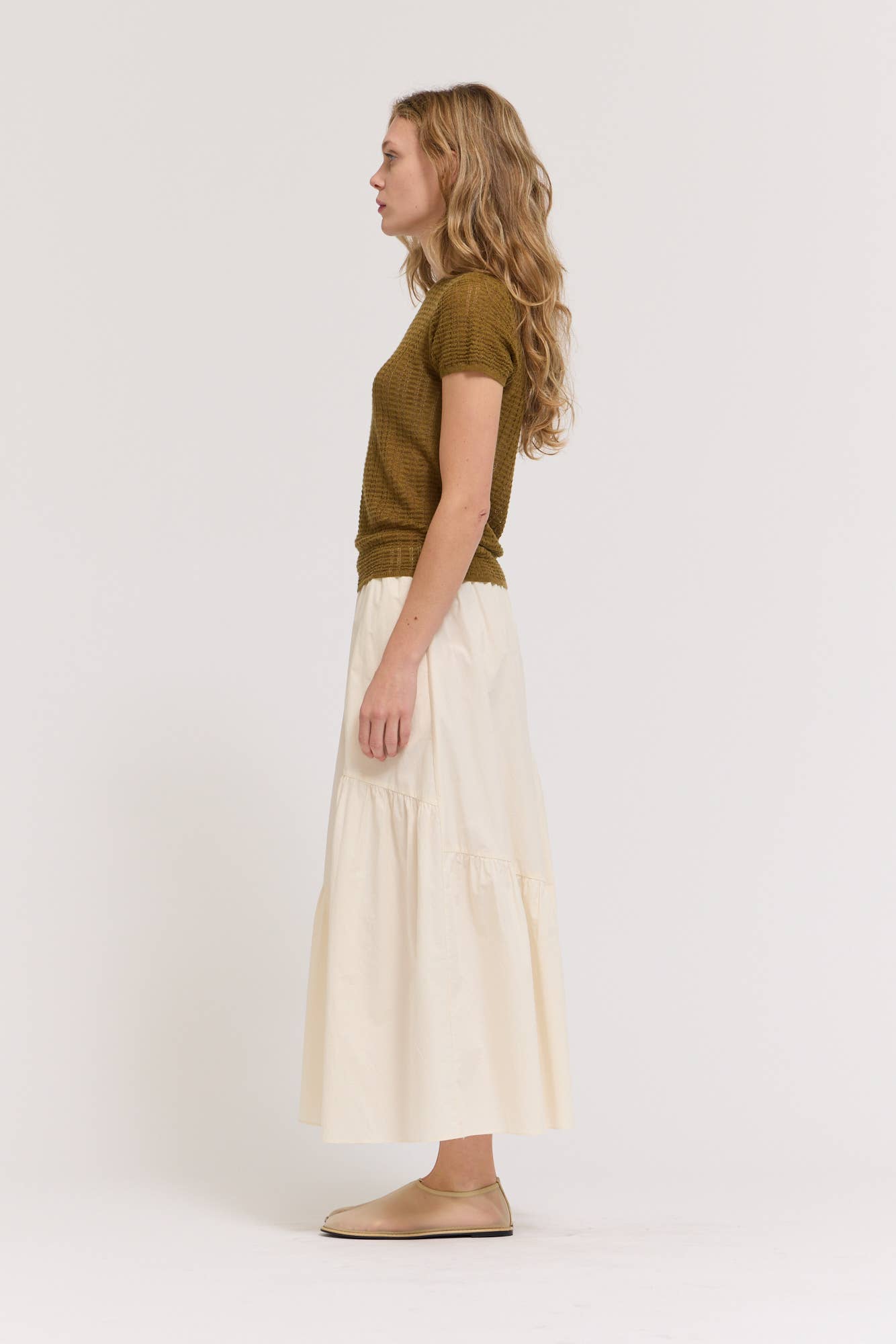 Thin Pointelle Knit Tee