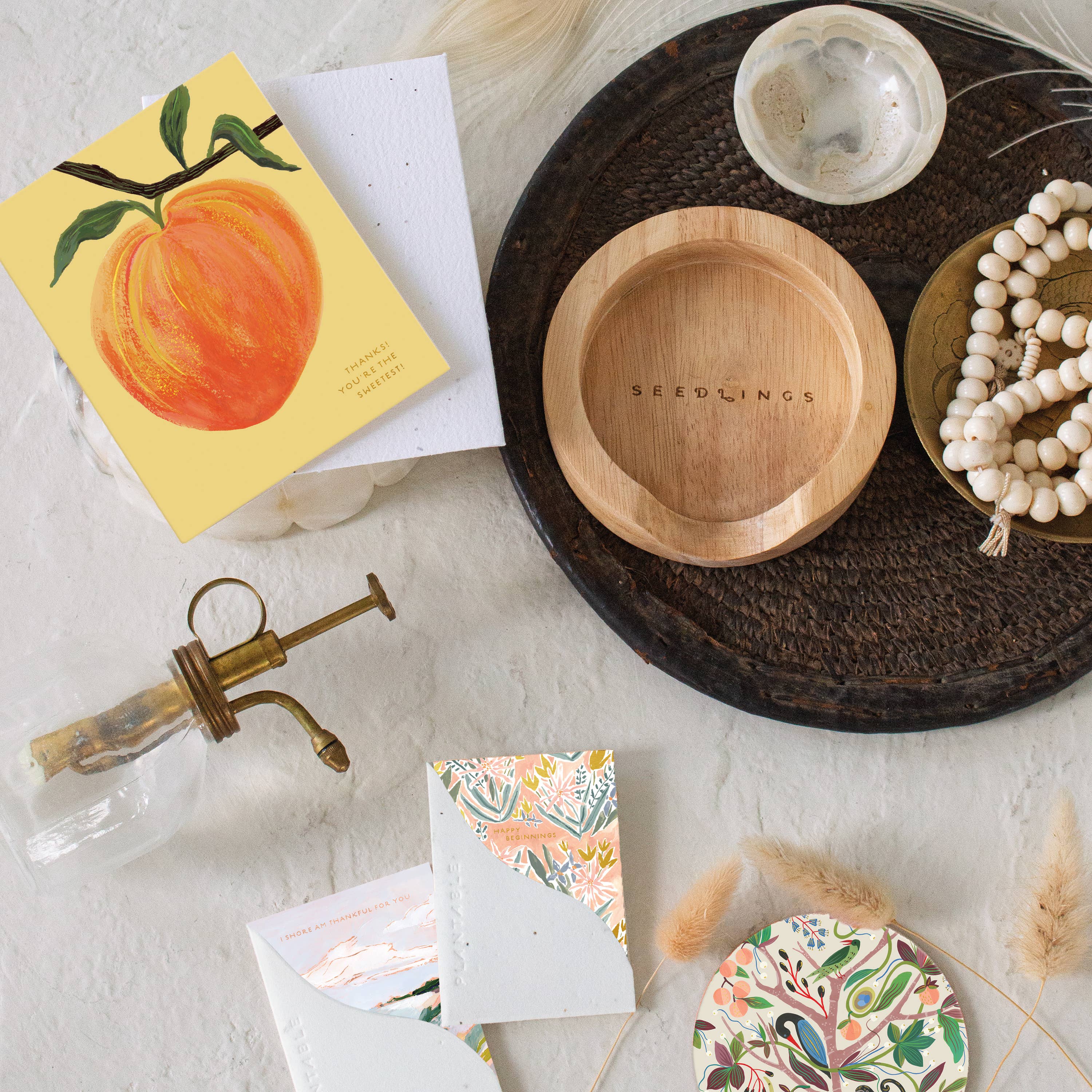 Peach Thank You Card