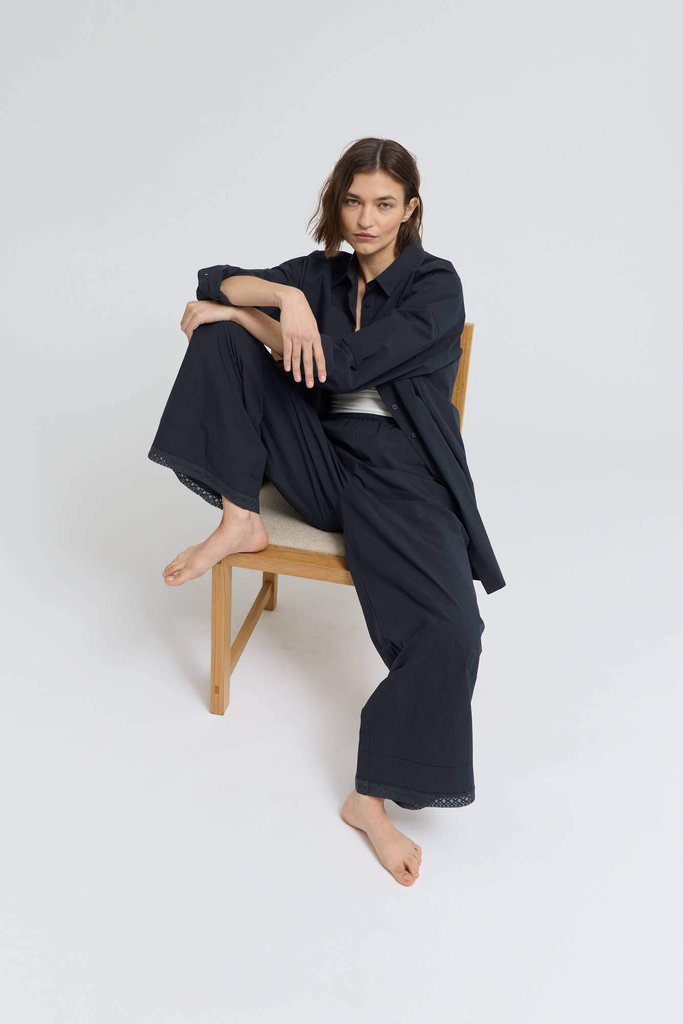 Oversized Round Hem Shirt