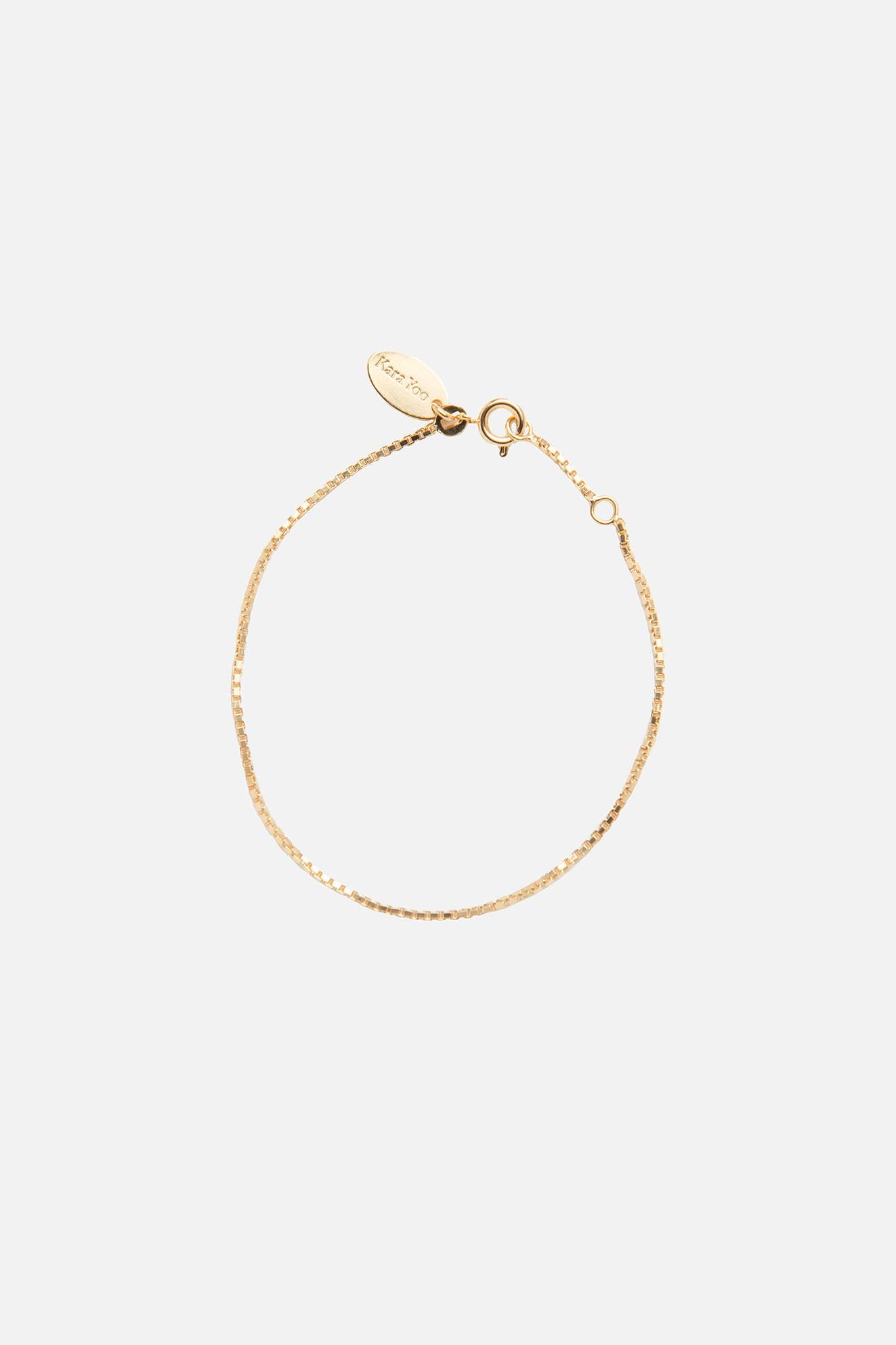 Thin Box Bracelet - 14K Gold Plated