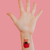 Cat in a Box Tattoo Pair