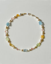 Raw Stone Pearl Necklace