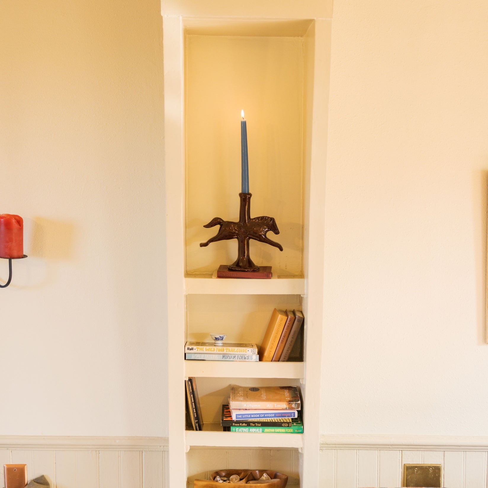 Dala Horse Ceramic Candlestick Holder