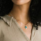 Seed Token Necklace - Cumpas Sterling Silver + Turquoise