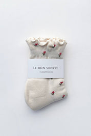 Petal Ruffled Hugger Crew Socks