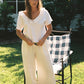 Linen Simple Pant - White