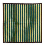 Lemon + Forest Green Block Stripe Napkins