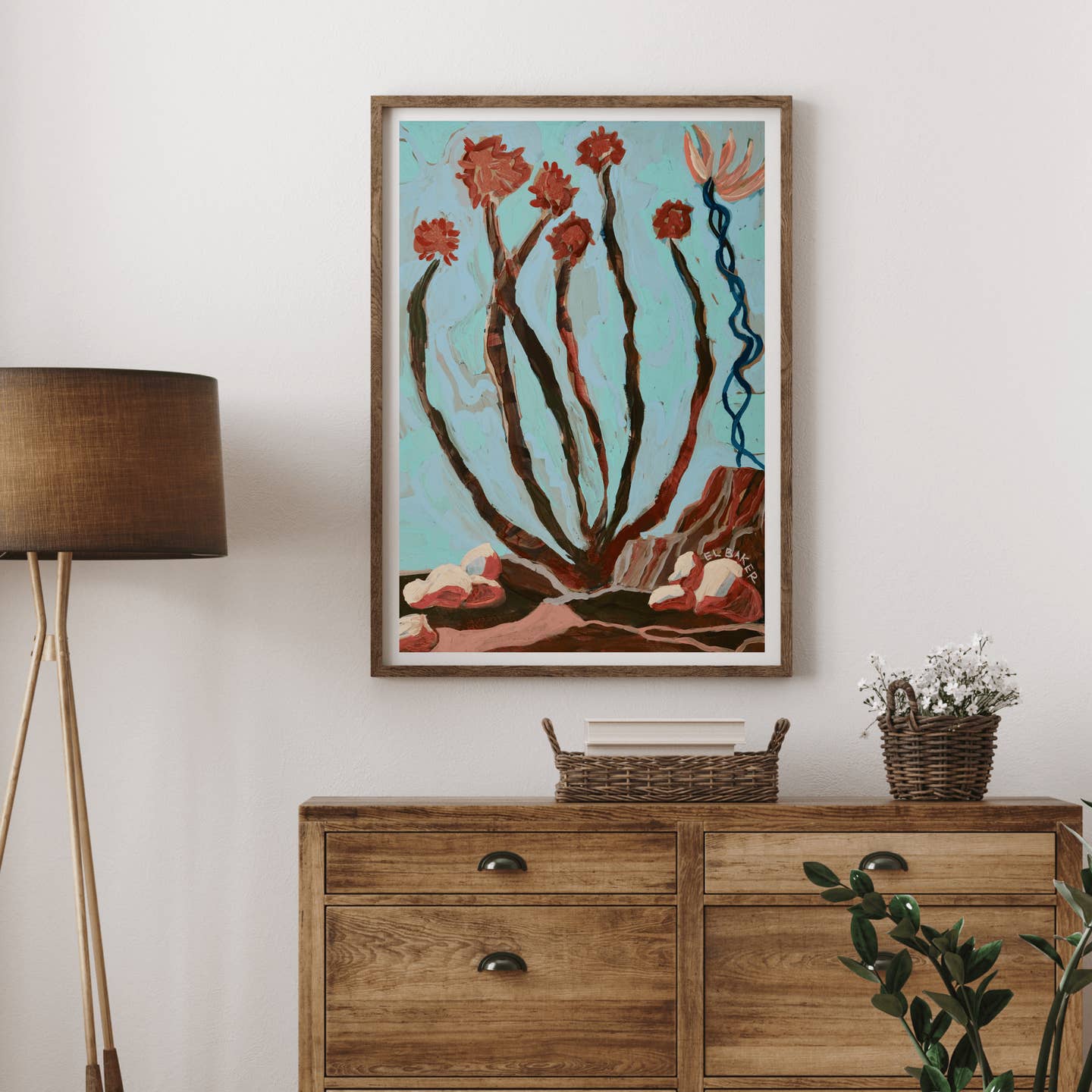 Ocotillo Desert Cactus Print