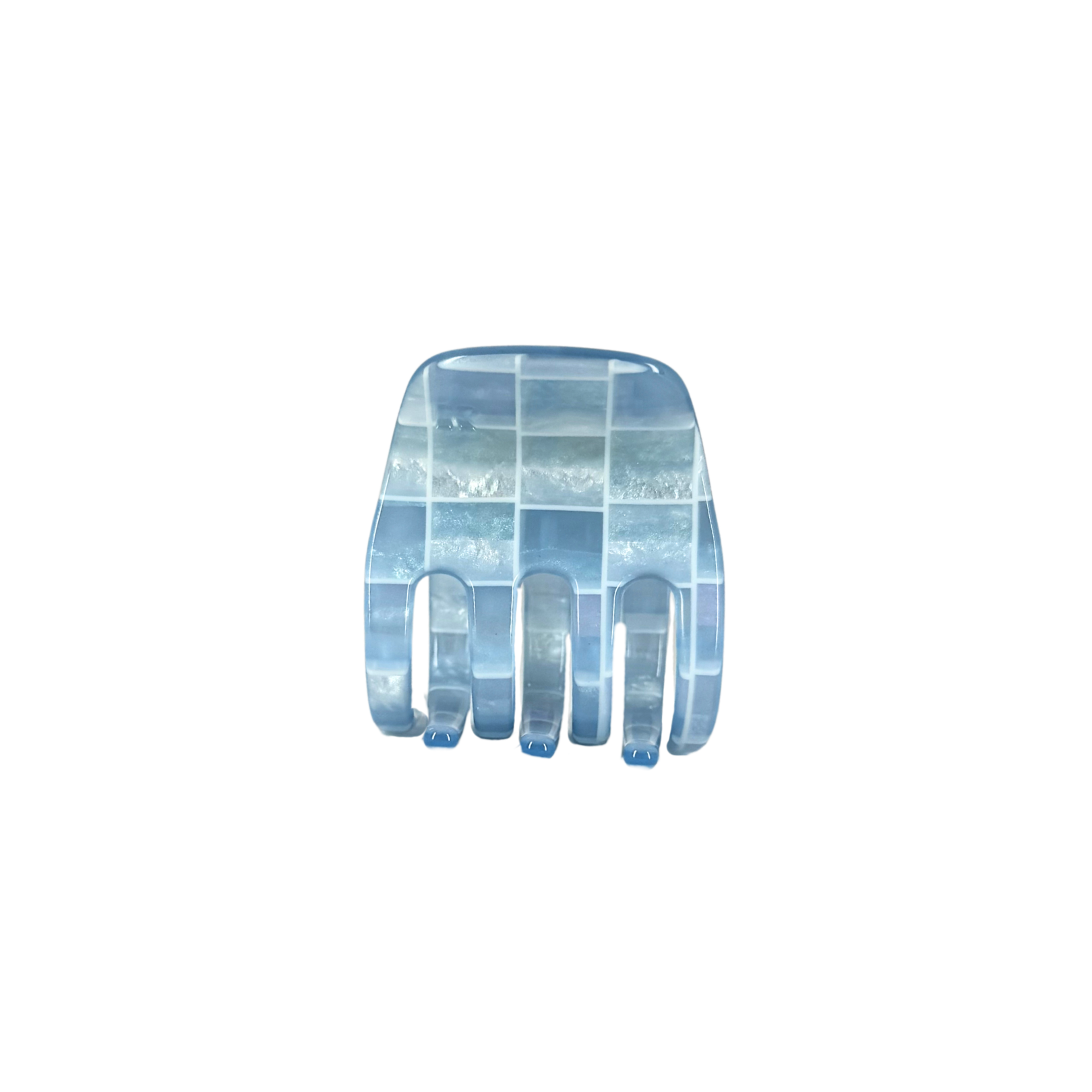 Small Hair Claw Clip — Aquamarine Tile