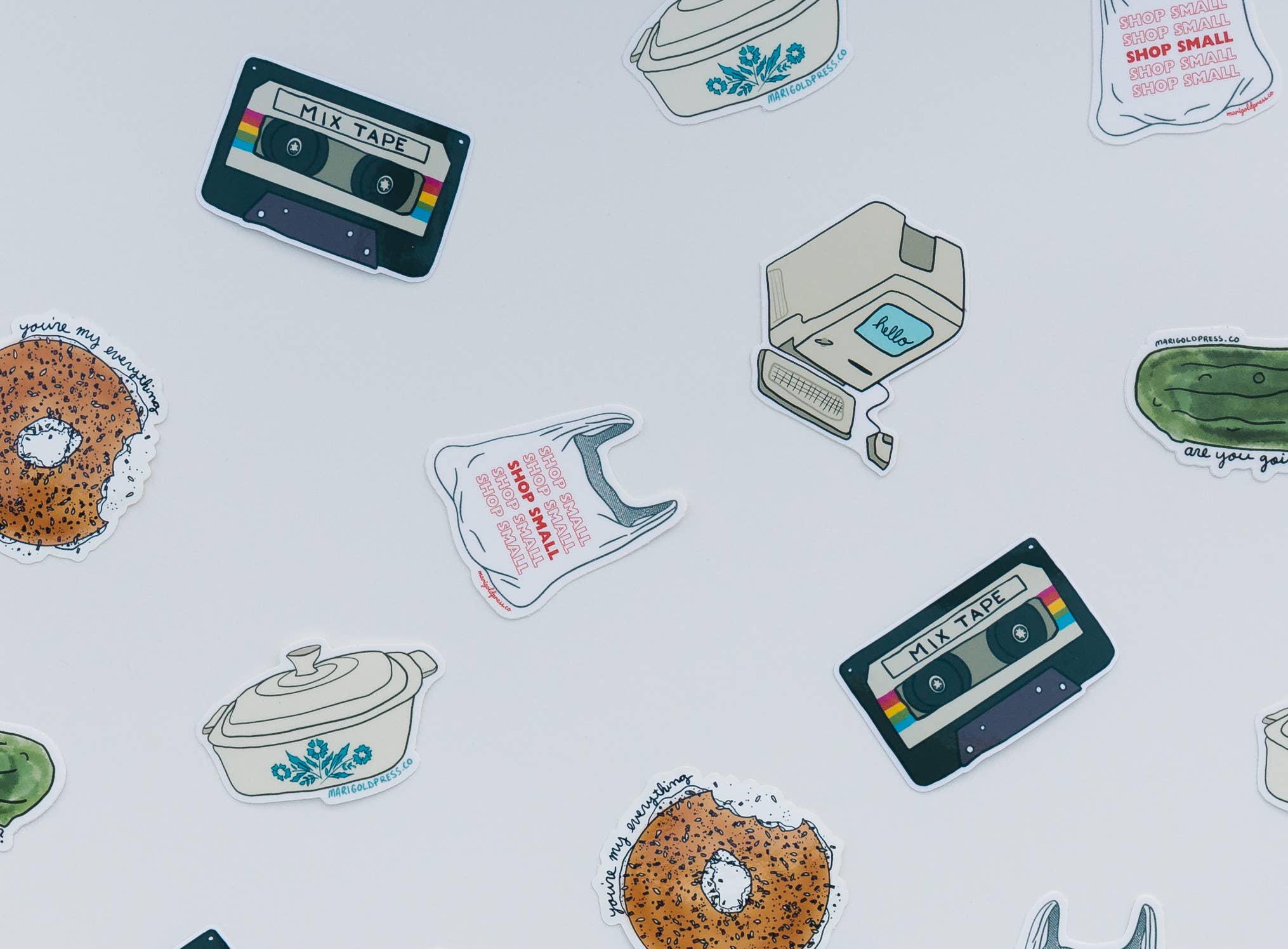 Shop Small Grocery Bag Vinyl Sticker