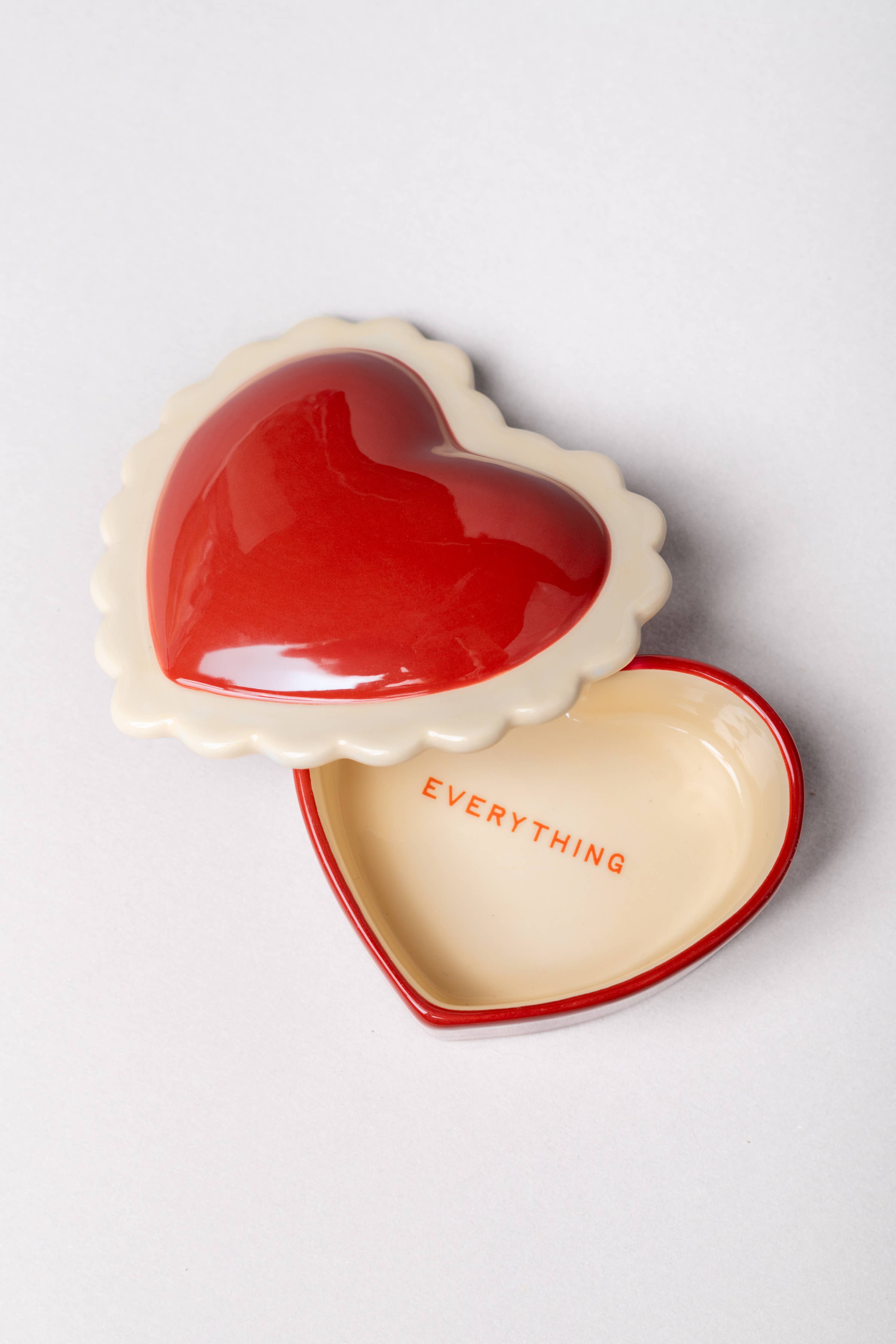 Heart Ceramic Trinket Box
