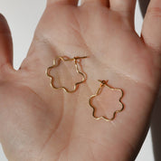 Mini Flora Hoops - Gold Filled