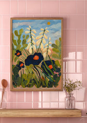 Desert Floral Yucca Cactus Print