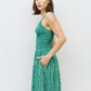 The Ebony Dress - Green/White