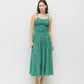 The Ebony Dress - Green/White