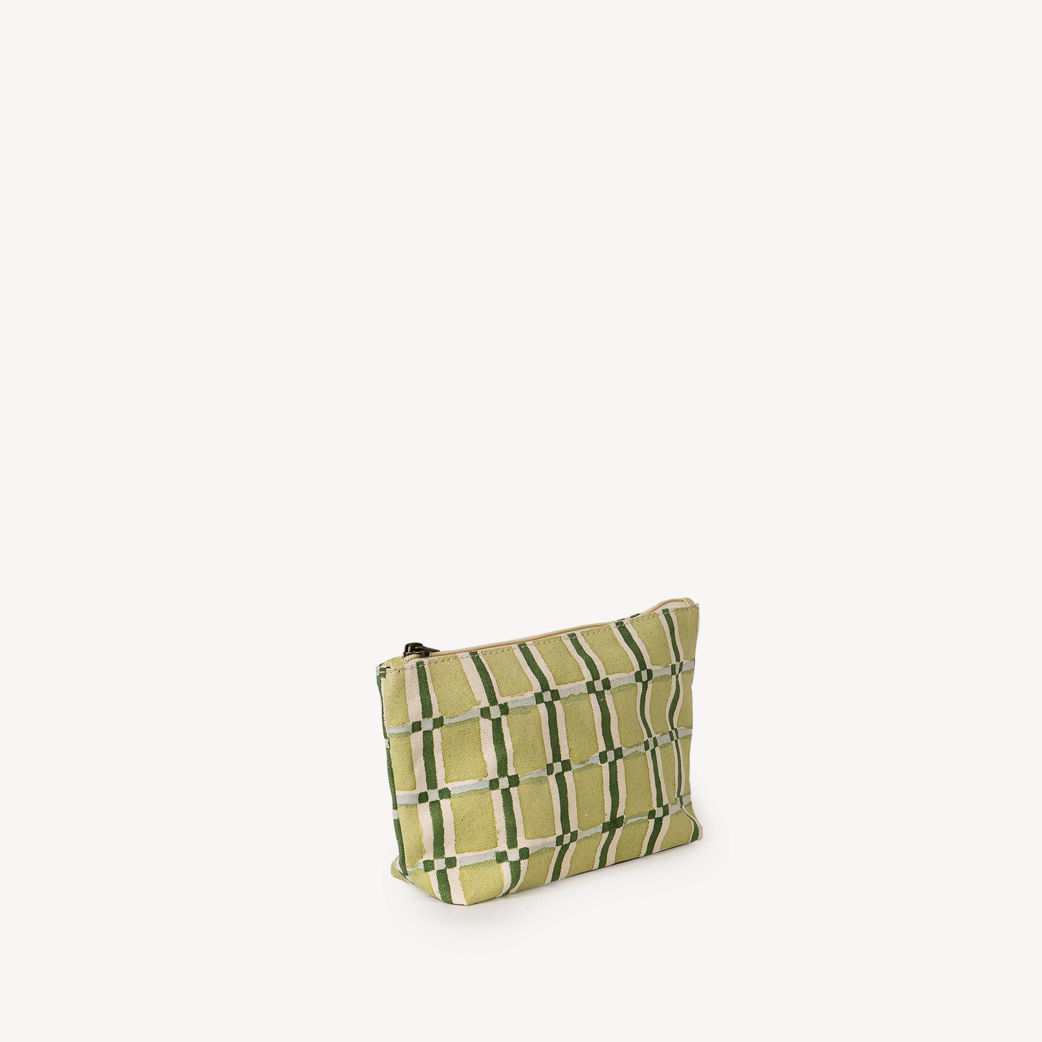 Small Waterproof Pouch - Moss Check