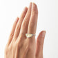 One Half Ring - Honey Mother of Pearl, Sterling Silver