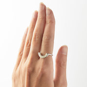 Rainbow Ring - Honey Mother of Pearl, Sterling Silver