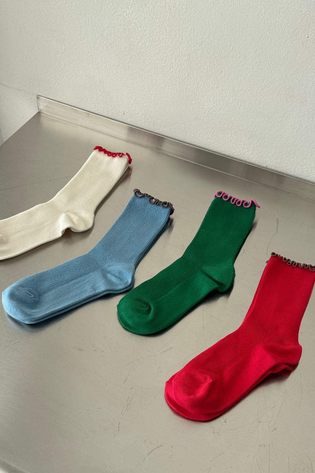 Ruffled Modal Socks