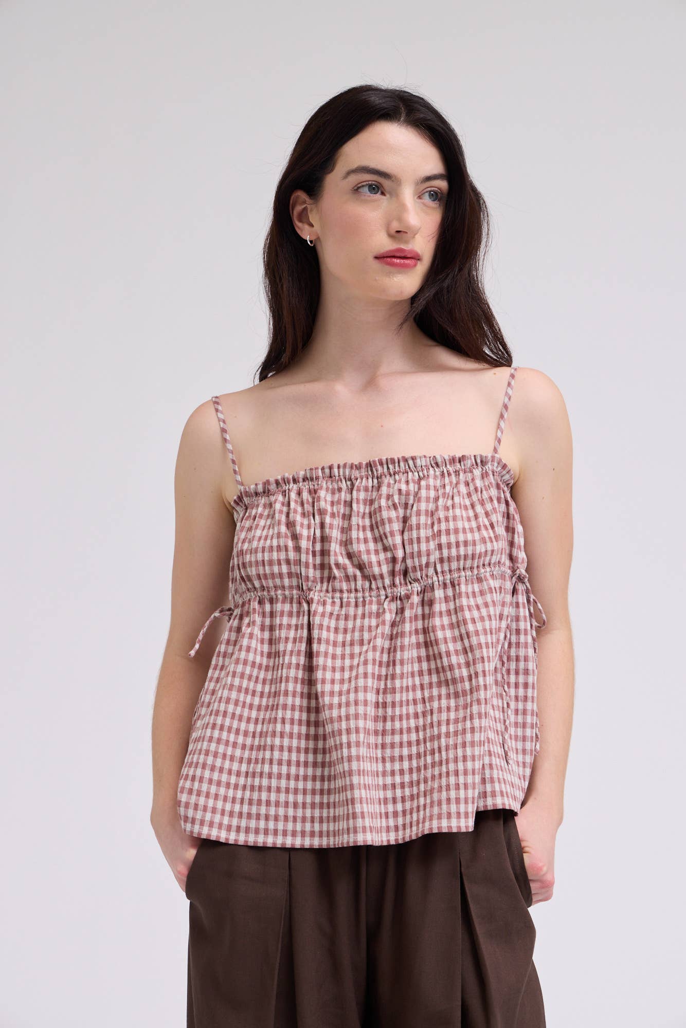 Crop Shirred Bust Tank Top