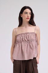 Crop Shirred Bust Tank Top