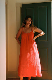 Organic Gauze Dress - Cherry