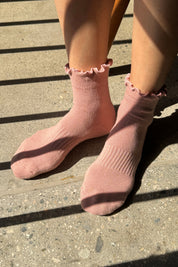 Ruffled Hugger Crew Socks