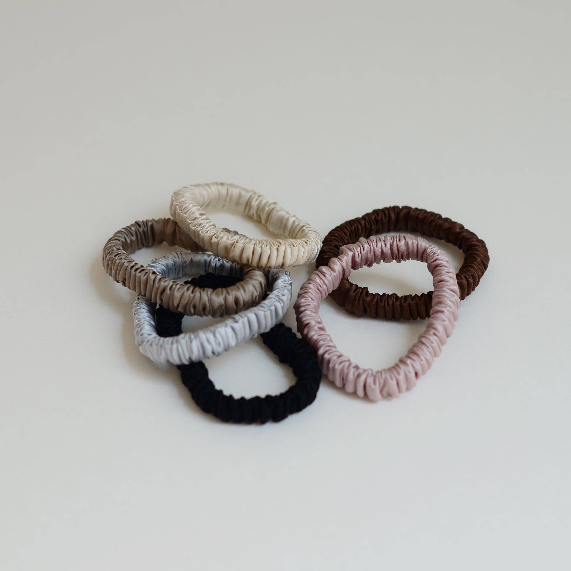 Pure Silk Slim Scrunchie Set