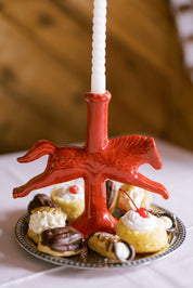 Dala Horse Ceramic Candlestick Holder