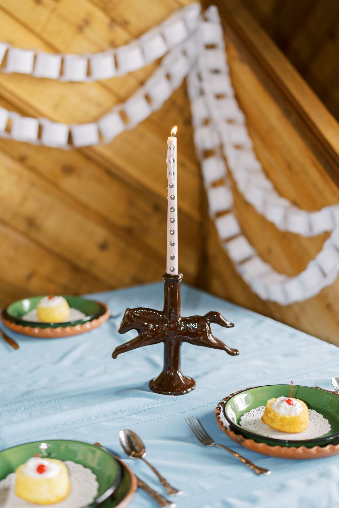 Dala Horse Ceramic Candlestick Holder