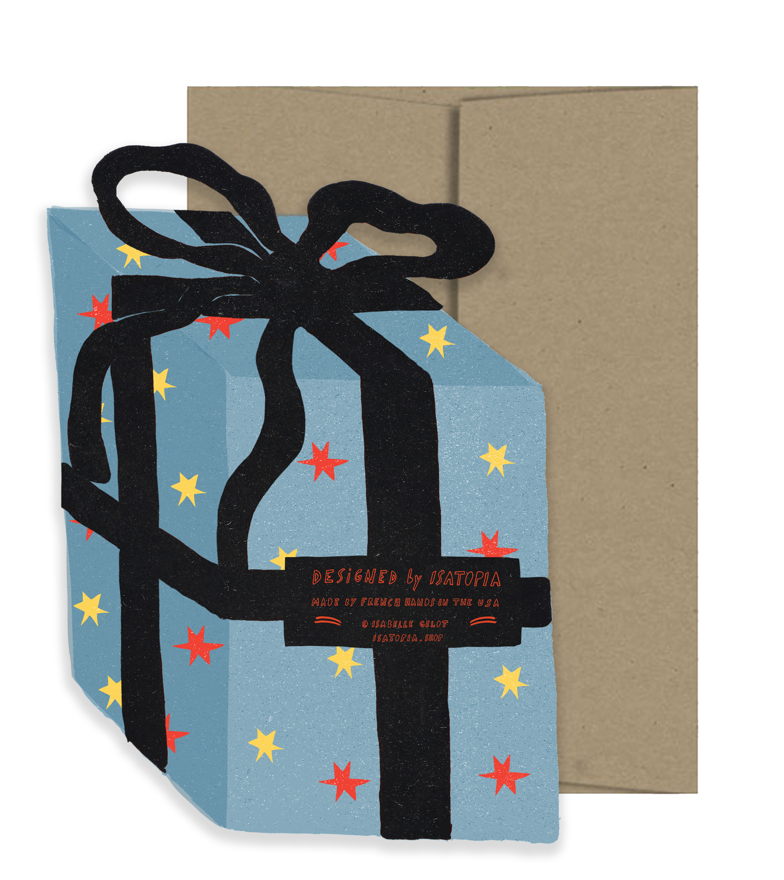 Blue Gift Die Cut Card