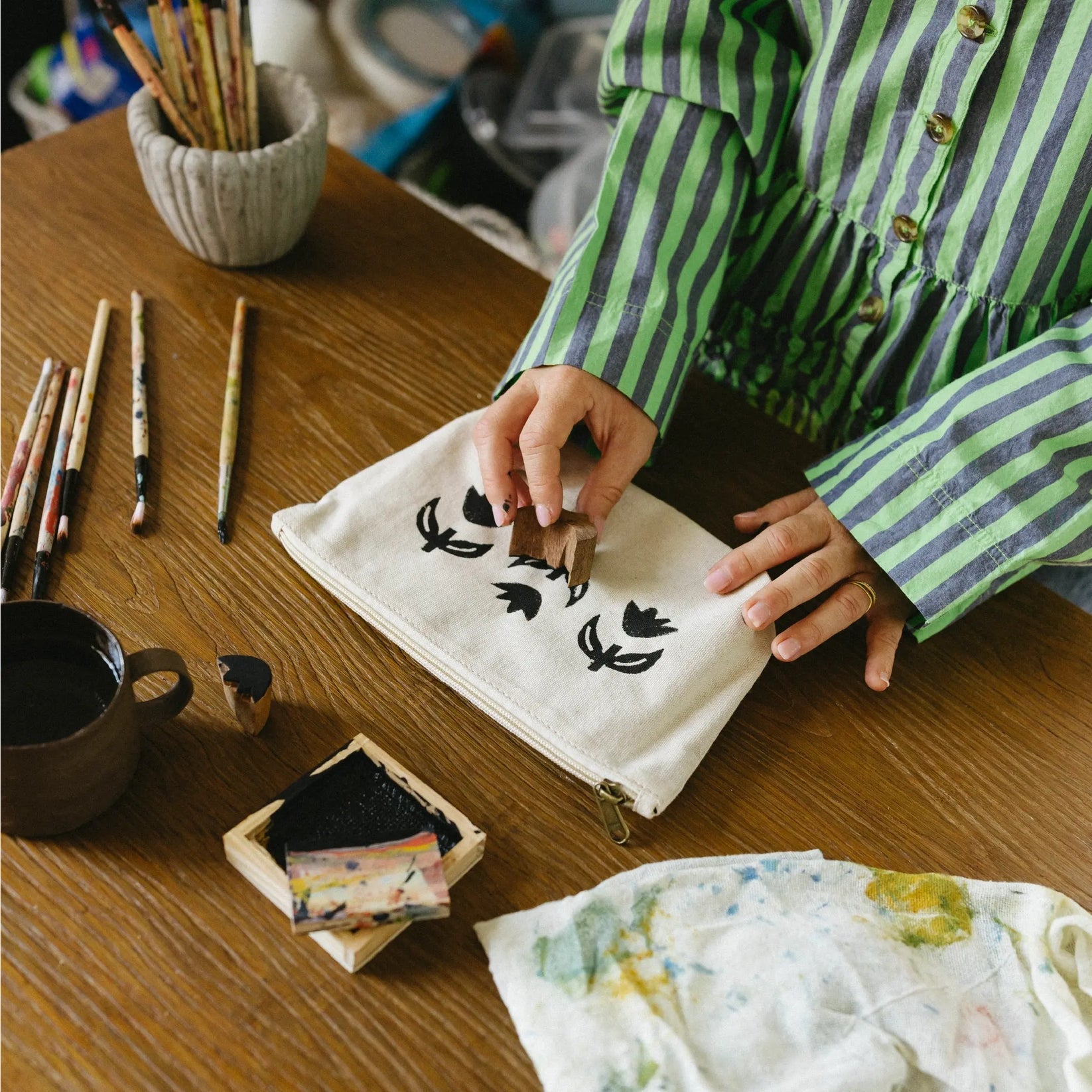 Block Printing Pouch Kit