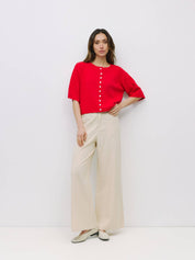The Stacey Cardigan - Red
