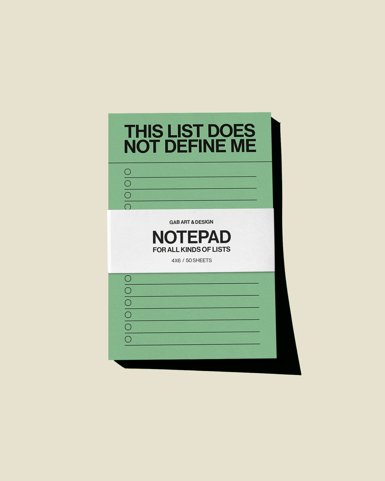 This List Does Not Define Me Notepad