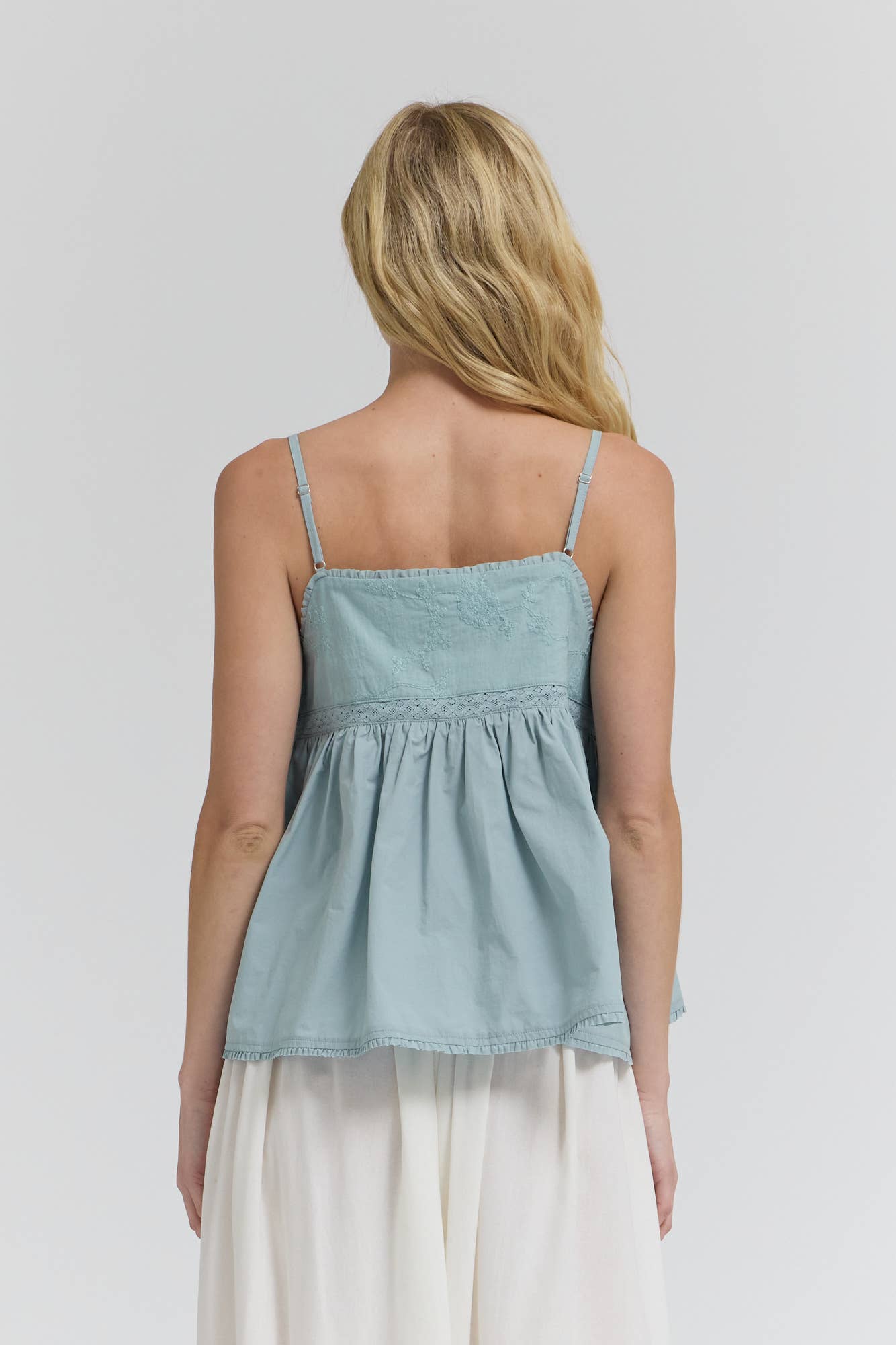 Embroidered Sleeveless Top