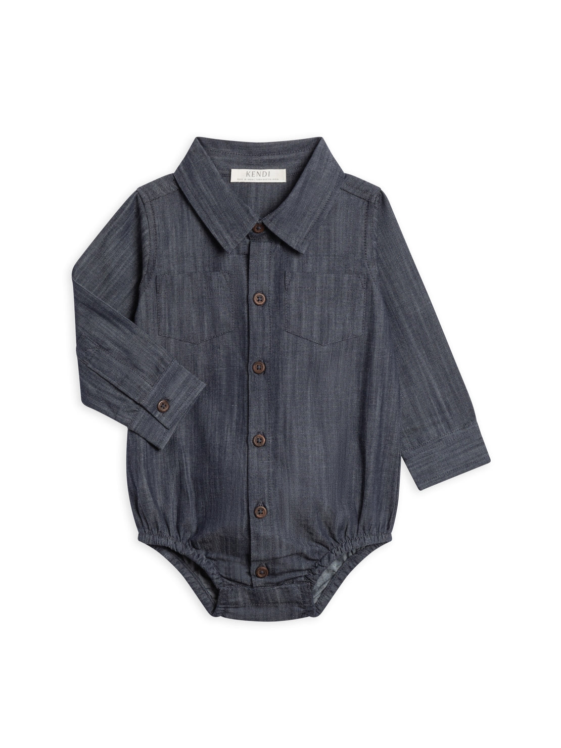 Flint Chambray Collared Bodysuit