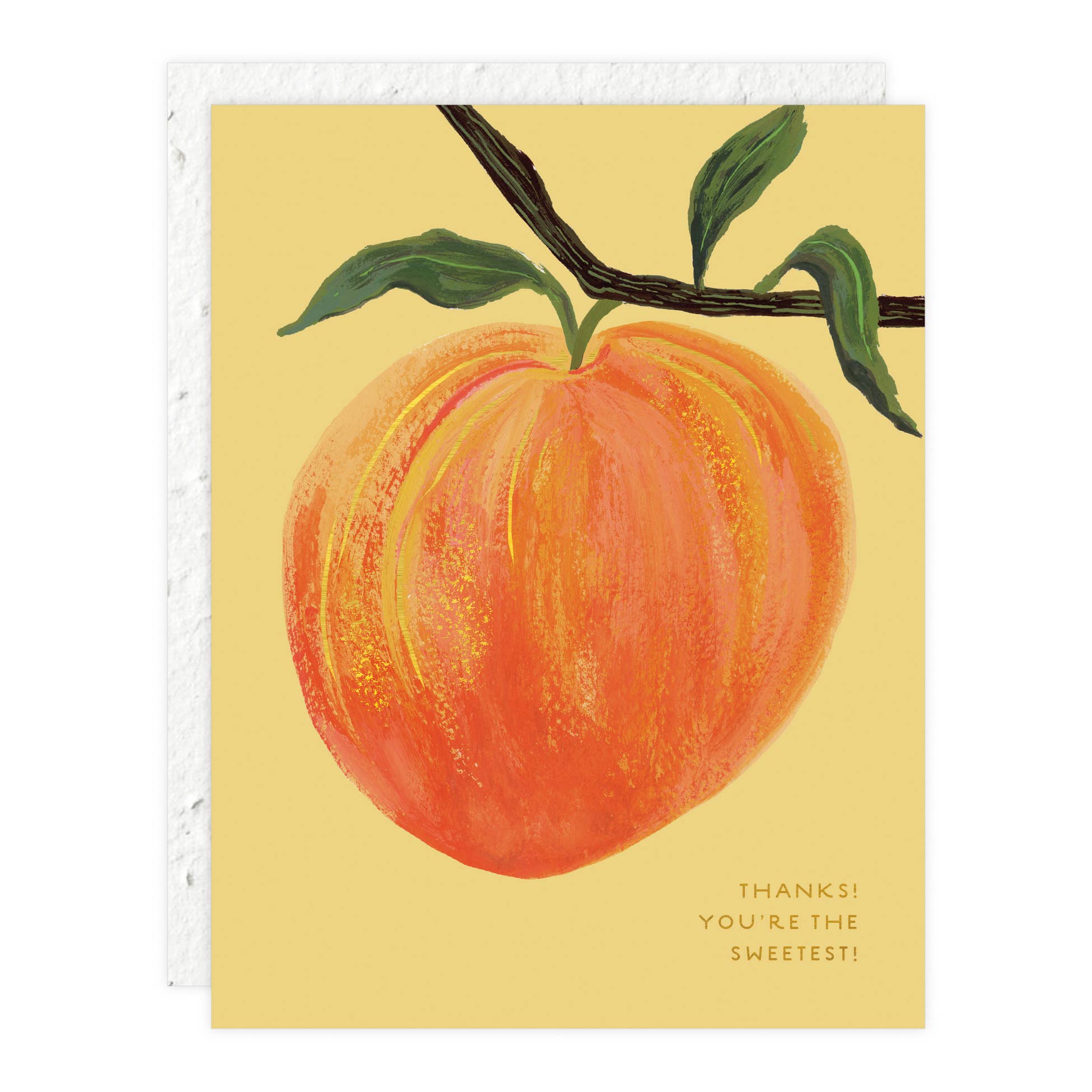 Peach Thank You Card
