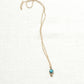 Aster Necklace - Yellow Bronze + Gold Fill / Turquoise