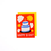 Happy B-day Sprinkle Cake Card