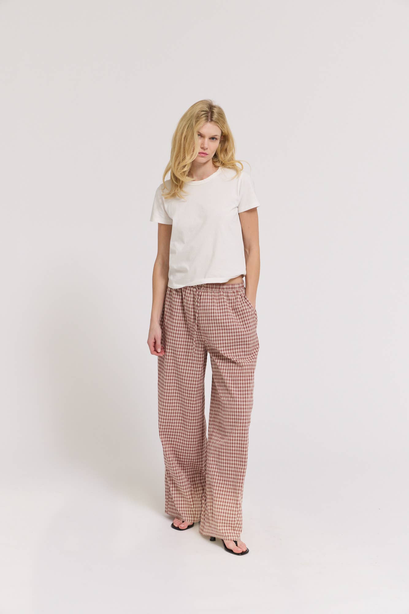 Relaxed Eyelet Pants
