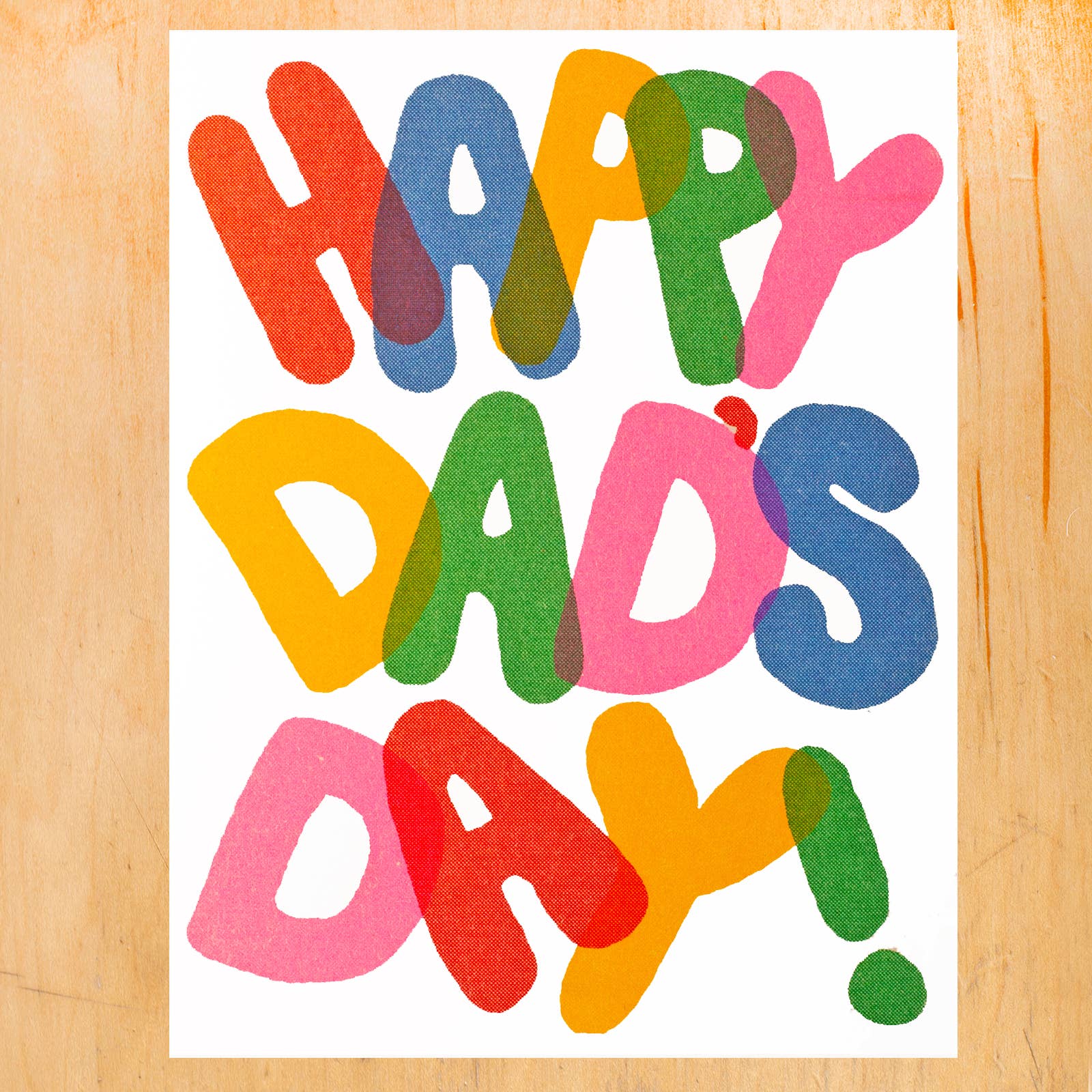 Father's Day Crooked Risograph Greeting Card