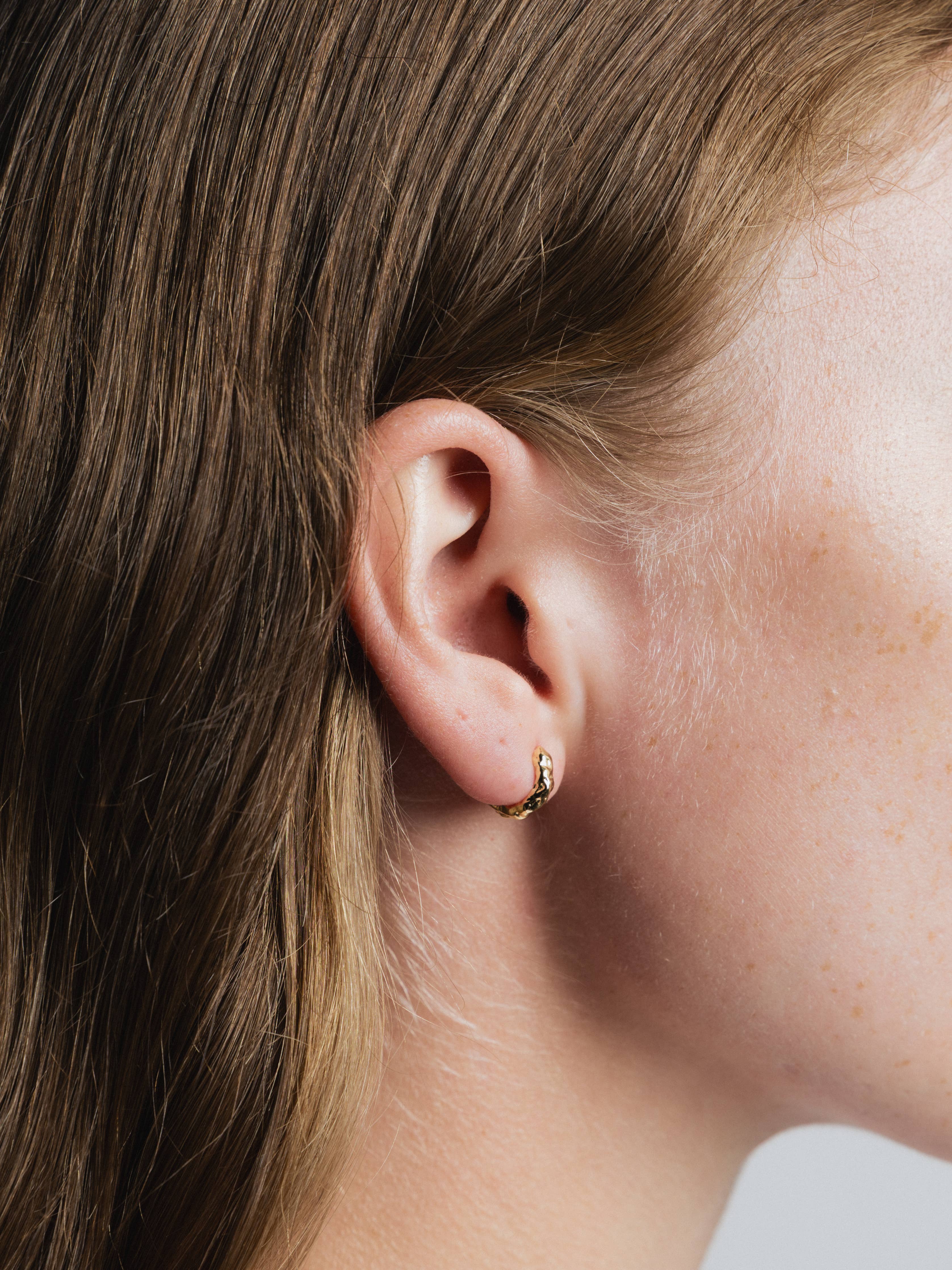 Organic Huggie Hoops