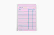 Library Card Notepad - Pink