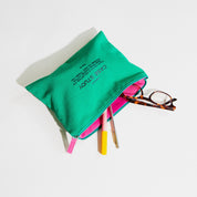 Washed Cotton Zipper Pouch